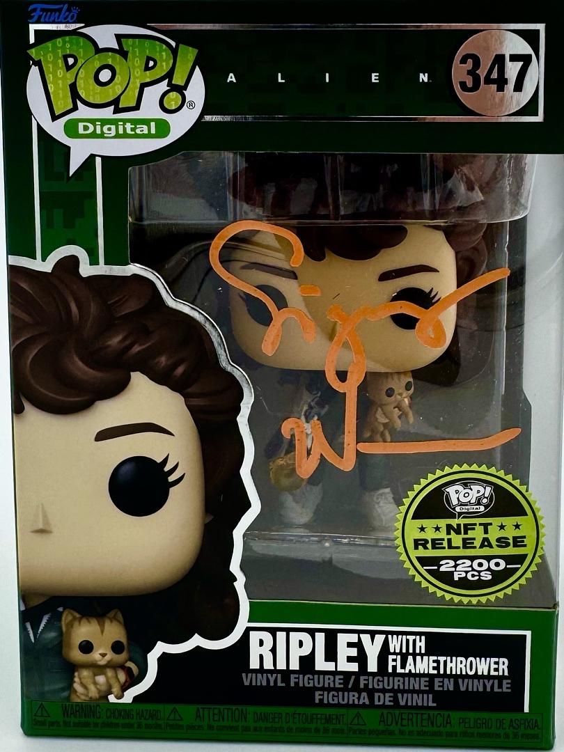 Sigourney Weaver Signed Funko Pop #347 Ripley w/Flamethrower #1